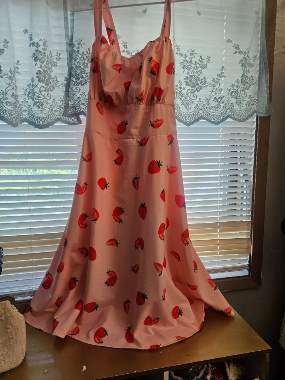 Belle Poque Pink Strawberry Rockabilly Dress